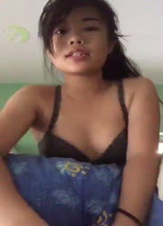 cute asian girl showing her small tits 