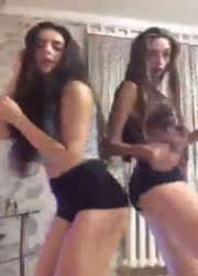 young russian teens dancing in shorts 