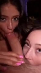 best friends gives lucky guy blowjob