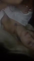 cute girl shows her cleavage