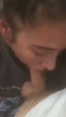 russian teen making boyfriend cum with her mouth