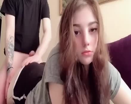 cute girl gives blowjob and gets fucked  