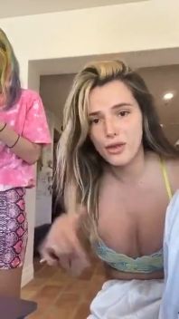 bella thorne bouncing her nice titties on instagram live  