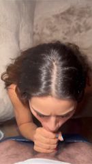 Pretty white teen blowjob and Cumshot post 461 full video link in bio 
