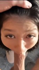 Petite Japanese girl loves sucking dick 