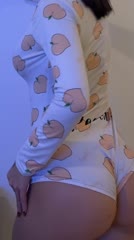 Peachy ass shaking in peach bodysuit