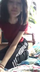 russian teen with firm tits teasing her tight pussy
